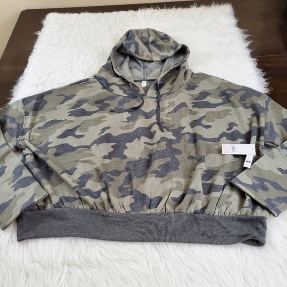 BP 2X Hoodie New With Tags Camo Print Cropped Hoodie - Picture 4 of 9